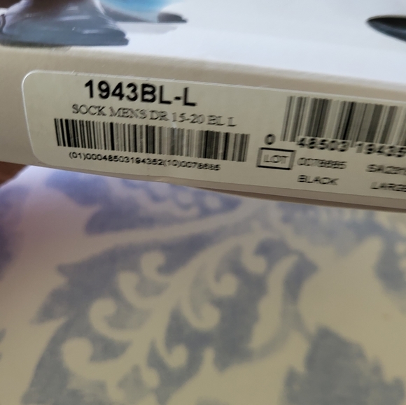 Men's Microfiber Dress Socks with moderate graduated compression Large Black - Picture 3 of 14